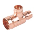 Solder Ring End and Branch Reducing Tee 22mm to 54mm - 22mm-x-15mm-x-15mm