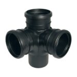 FloPlast Ring Seal 92.5 Deg Corner Branch – SP232 110mm - 110mm - Black