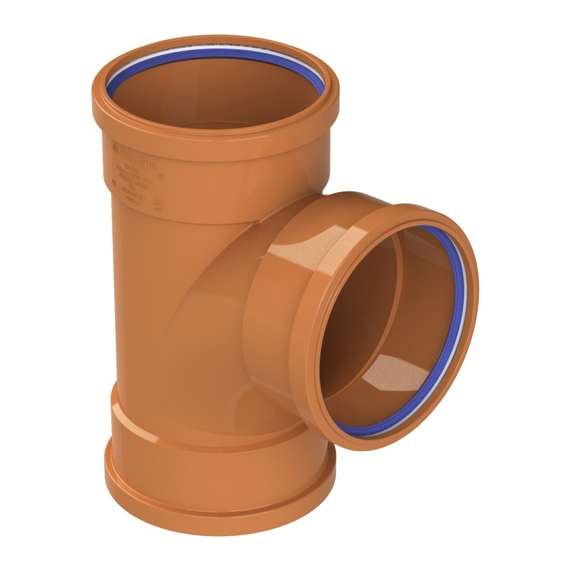 Underground drainage 87.5 degree triple socket equal junction, 110mm Underground drainage 87.5 degree triple socket equal junction, 110mm