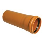 UNDERGROUND PIPE SINGLE SOCKET - 110mm x 3m