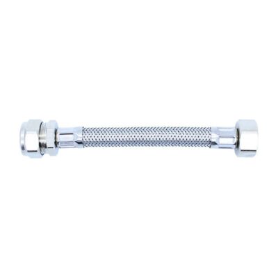 Viva Flexible Hose 1/2" x 15mm x 150mm SSH1/B, Plumb Parts Glasgow