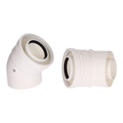 Vokera 45 Degree Flue Bend Pair 60/100mm
