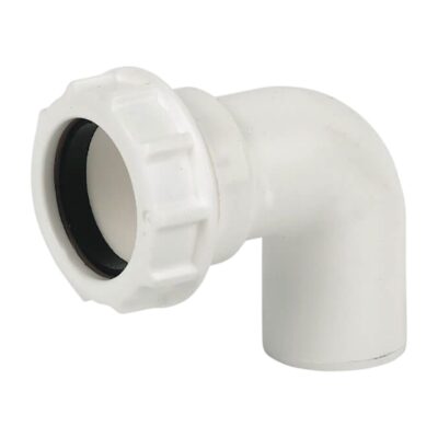 FloPlast White Compression 90° Conversion Elbow WC27, Plumb Parts Glasgow