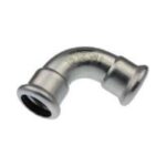 Pegler Yorkshire SS12 XPress Stainless Steel Elbow 90 Degree 15mm to 54mm - 15mm