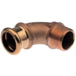 XPRESS YORKSHIRE PRESS-FIT COPPER MALE ELBOW 15mm to 54mm - 15mm x 3/4