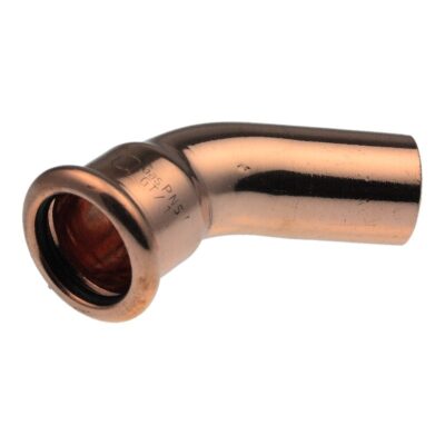 Xpress Yorkshire Press-Fit Copper Obtuse Street Elbow 45 Degree, Plumb Parts Glasgow