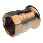 Pegler XPress Press-Fit Copper Straight Female Coupler S2/6270G 15mm to 54mm - 15mm x 3/8”