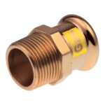 Pegler XPress Press-Fit Gas Copper Straight Male Connector 15mm to 108mm - 15mm x 1/2